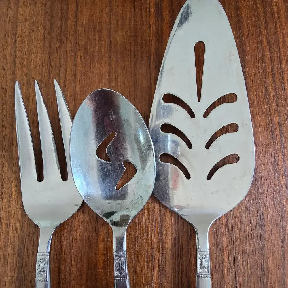 Vintage Towle SCC Supreme Cutlery Japan Stainless Steel Serveware 3 Piece MCM